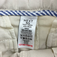 Load image into Gallery viewer, Boys Next, stretch cotton chino pants, adjustable, Inside leg: 41.5cm, EUC, size 4,  