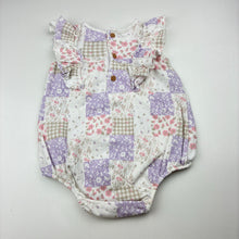 Load image into Gallery viewer, Girls Dymples, stretchy ruffle romper, EUC, size 0,  