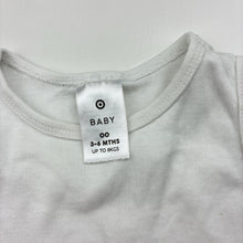 Load image into Gallery viewer, Unisex Target, white cotton singletsuit romper, GUC, size 00,  
