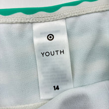 Load image into Gallery viewer, Girls Target, green &amp; white swim top, EUC, size 14,  