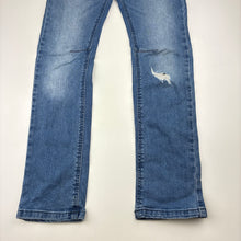 Load image into Gallery viewer, Boys Cotton On, distressed stretch denim jeans, elasticated, Inside leg: 59cm, FUC, size 8,  