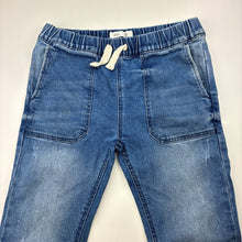 Load image into Gallery viewer, Boys Cotton On, distressed stretch denim jeans, elasticated, Inside leg: 59cm, FUC, size 8,  