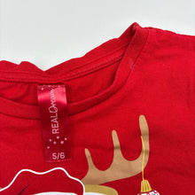 Load image into Gallery viewer, Unisex REAL Dream, cotton Christmas pyjama top, FUC, size 5-6,  