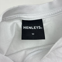 Load image into Gallery viewer, Boys HENLEYS, white cotton tee / top, GUC, size 10,  