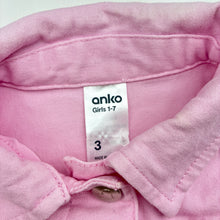 Load image into Gallery viewer, Girls Anko, soft feel stretch cotton jacket, poppers, FUC, size 3,  