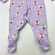 Load image into Gallery viewer, Girls Dymples, soft organic cotton zip coverall / romper, GUC, size 000,  