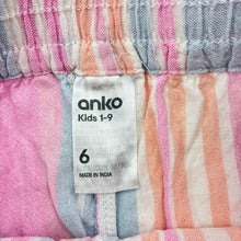 Load image into Gallery viewer, Girls Anko, viscose / linen shorts, elasticated, FUC, size 6,  