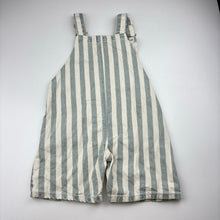 Load image into Gallery viewer, Unisex Zara, striped cotton overalls / shortalls, EUC, size 5,  