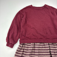 Load image into Gallery viewer, Girls MNG, cotton sweater dress, wash fade, FUC, size 7-8, L: 57cm