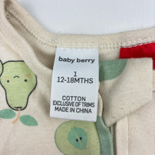 Load image into Gallery viewer, Unisex Baby Berry, soft cotton sleeping bag, GUC, size 1,  