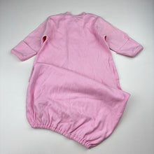 Load image into Gallery viewer, Girls pink, embroidered cotton sleepsack, EUC, size 000,  