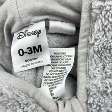 Load image into Gallery viewer, Unisex Disney, fleece zip coverall / romper, EUC, size 000,  