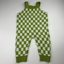 Load image into Gallery viewer, Unisex MINI ZALI, checked knit overalls / romper, GUC, size 0,  