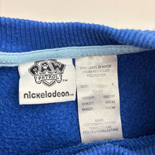 Load image into Gallery viewer, Boys Nickelodeon, Paw Patrol fleece lined sweater / jumper, FUC, size 4,  