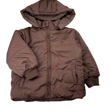 Load image into Gallery viewer, Unisex ZAJA THE LABEL, brown puffer jacket / coat, detachable hood, GUC, size 3,  