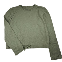 Load image into Gallery viewer, Girls Anko, khaki cotton long sleeve top, EUC, size 14,  