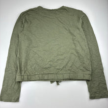 Load image into Gallery viewer, Girls Anko, khaki cotton long sleeve top, EUC, size 14,  