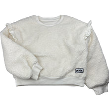 Load image into Gallery viewer, Girls DKNY, soft fluffy fleece sweater / jumper, EUC, size 6,  