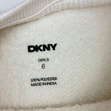 Load image into Gallery viewer, Girls DKNY, soft fluffy fleece sweater / jumper, EUC, size 6,  