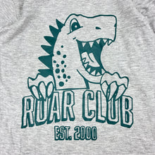 Load image into Gallery viewer, Boys KID, grey marle long sleeve tee / top, dinosaur, EUC, size 6,  