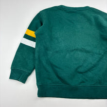 Load image into Gallery viewer, Boys green, fleece lined sweater / jumper, no labels, armpit to armpit: 33cm, shoulder to cuff: 30cm, GUC, size 1-2,  