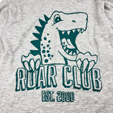 Load image into Gallery viewer, Boys KID, grey marle long sleeve tee / top, dinosaur, EUC, size 4,  