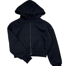 Load image into Gallery viewer, Girls KID, cropped fleece lined zip hoodie sweater, EUC, size 8,  