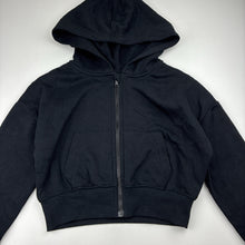 Load image into Gallery viewer, Girls KID, cropped fleece lined zip hoodie sweater, EUC, size 8,  