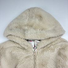 Load image into Gallery viewer, Girls Mango, cotton lined faux fur jacket / coat, EUC, size 7,  