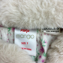Load image into Gallery viewer, Girls Mango, cotton lined faux fur jacket / coat, EUC, size 7,  