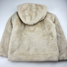 Load image into Gallery viewer, Girls Mango, cotton lined faux fur jacket / coat, EUC, size 7,  