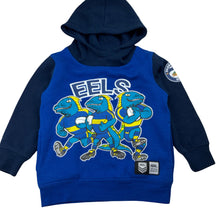 Load image into Gallery viewer, Unisex NRL SUPPORTER, Parramatta Eels fleece lined hoodie sweater, GUC, size 3,  