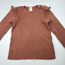 Load image into Gallery viewer, Girls H&amp;M, ribbed knit cotton long sleeve top, GUC, size 4,  