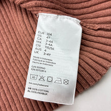 Load image into Gallery viewer, Girls H&amp;M, ribbed knit cotton long sleeve top, GUC, size 4,  