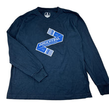 Load image into Gallery viewer, Boys FIFA World Cup 2018, Argentina navy cotton long sleeve top, Sz: M, armpit to armpit: 42cm, shoulder to cuff: 49cm, GUC, size 10,  
