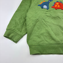 Load image into Gallery viewer, Unisex Next, fleece lined cotton sweater / jumper, dinosaurs, GUC, size 2-3,  