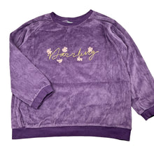 Load image into Gallery viewer, Girls ALOUETTE, purple velour cotton sweater / jumper, FUC, size 10,  