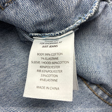 Load image into Gallery viewer, Unisex Just Jeans, stretch denim hooded jacket, GUC, size 6,  
