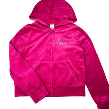 Load image into Gallery viewer, Girls Anko, pink velour zip hoodie sweater, EUC, size 10,  