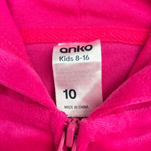 Load image into Gallery viewer, Girls Anko, pink velour zip hoodie sweater, EUC, size 10,  