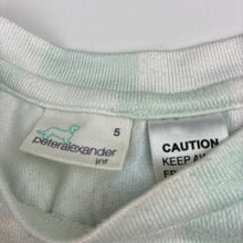 Load image into Gallery viewer, Unisex Peter Alexander, Peter Rabbit stretchy long sleeve pyjama top, pilling &amp; small marks, FUC, size 5,  
