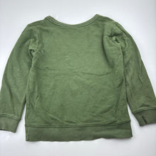 Load image into Gallery viewer, Boys Carters, khaki cotton lightweight sweater / jumper, flip sequin dinosaur, EUC, size 7,  
