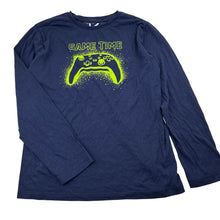 Load image into Gallery viewer, Boys Brilliant Basics, navy cotton long sleeve top, gaming, EUC, size 12,  