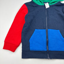 Load image into Gallery viewer, Boys Anko, fleece lined colour block zip hoodie sweater, FUC, size 4,  