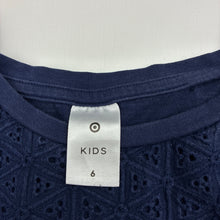 Load image into Gallery viewer, Girls Target, navy cotton long sleeve top, GUC, size 6,  