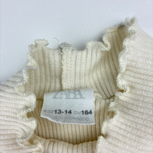 Load image into Gallery viewer, Girls Zara, cream ribbed long sleeve top, EUC, size 13-14,  