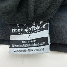 Load image into Gallery viewer, Unisex Hunting &amp; Fishing, fleece hooded short sleeve sweater / top, EUC, size 6,  