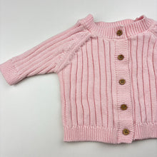 Load image into Gallery viewer, Girls Dymples, ribbed organic cotton knit cardigan, EUC, size 0000,  