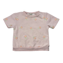 Load image into Gallery viewer, Girls CHICKPEA ORGANIC, embroidered cotton blend short sleeve top, FUC, size 1-2,  