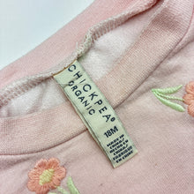 Load image into Gallery viewer, Girls CHICKPEA ORGANIC, embroidered cotton blend short sleeve top, FUC, size 1-2,  